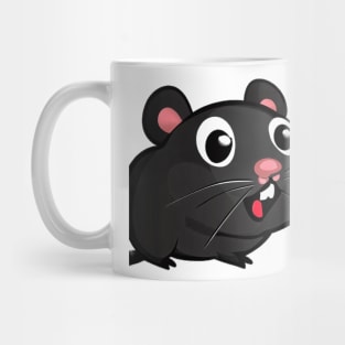 Funny black hamster Mug